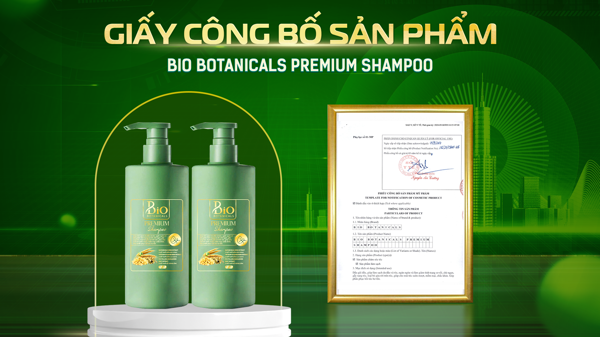 GIẤY CÔNG BỐ SẢN PHẨM