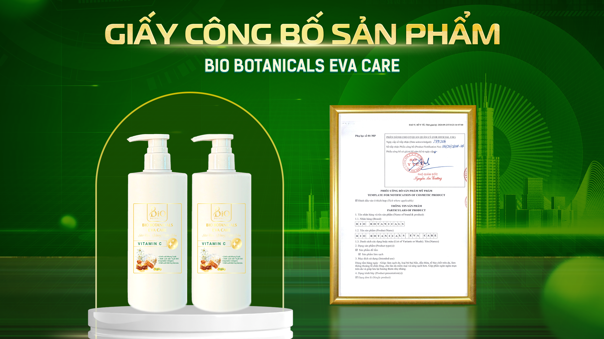 GIẤY CÔNG BỐ SẢN PHẨM