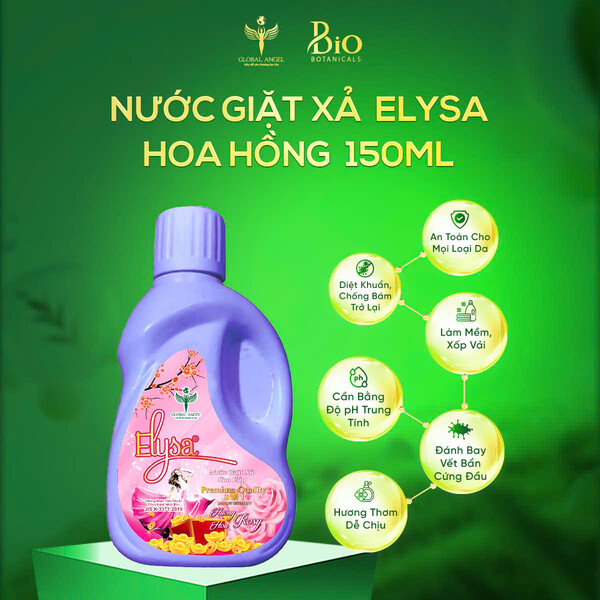 Nước giặt xả cao cấp Elysa 6in1 Hương Rosy 150ml