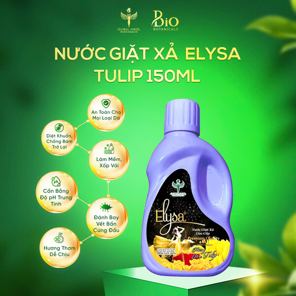 Nước giặt xả cao cấp Elysa 6in1 Hương Tulip 150ml