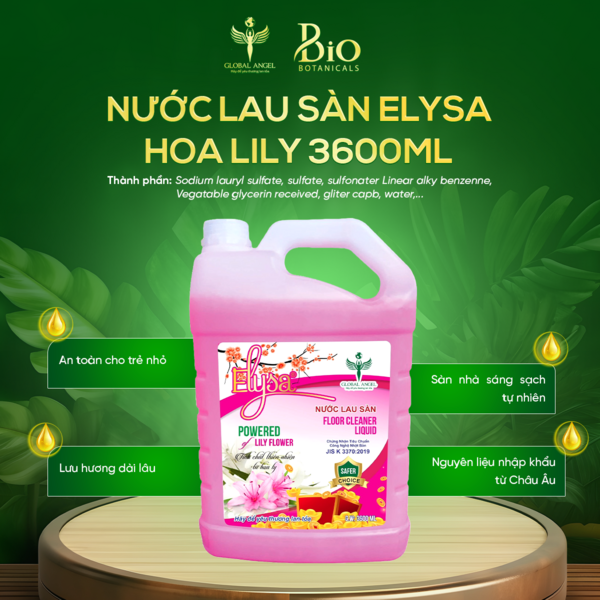 Nước lau sàn ELYSA 3600ml Hương Ly