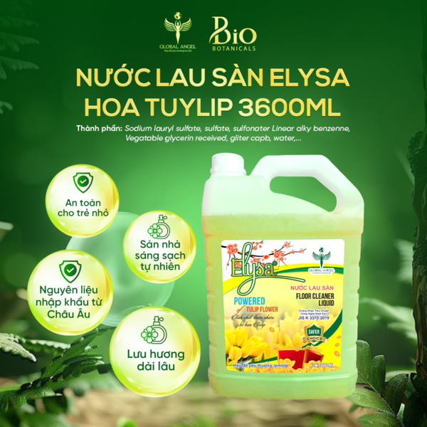 Nước lau sàn ELYSA 3600ml Hương Tulip