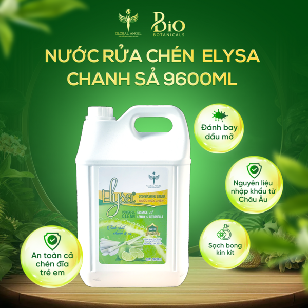 Nước rửa chén Hương Chanh Sả 9600ml