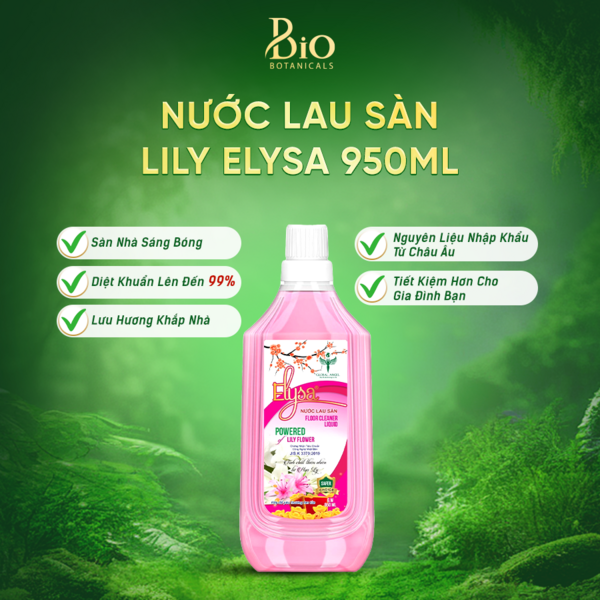 Nước lau sàn ELYSA 950ml Hương Hoa Ly