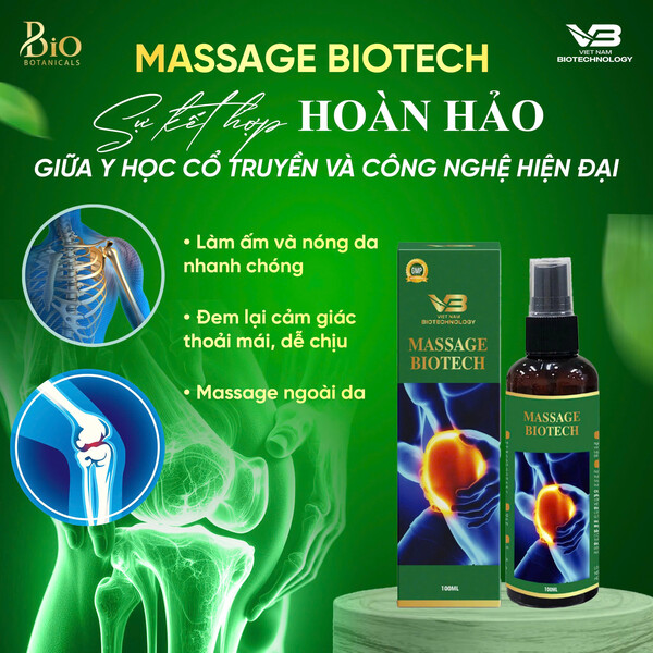 MASSGE BIOTECH - XƯƠNG KHỚP 100ML