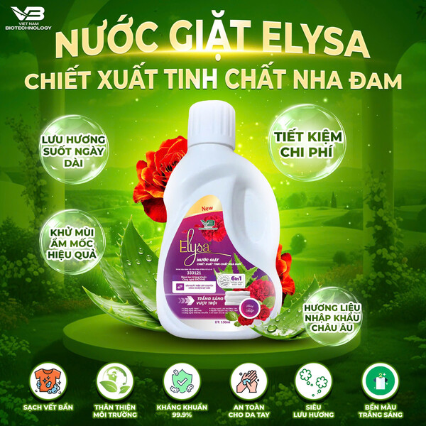 Nước Giặt Chiết Xuất Tinh Chất Nha Đam Elysa 150ml - Hương Tulip