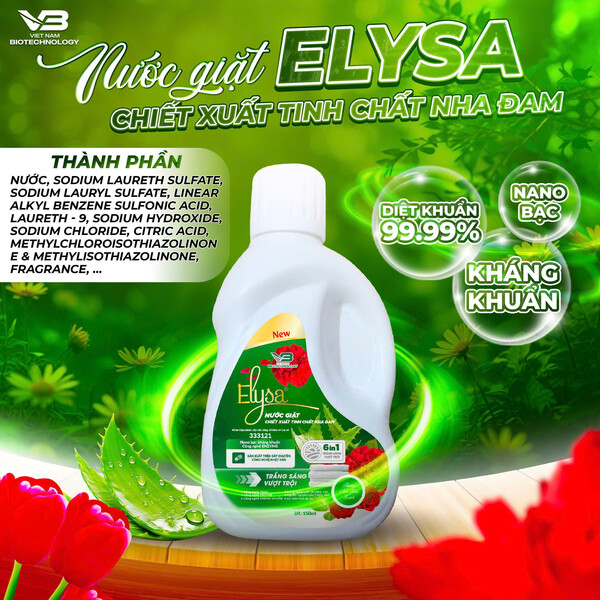 Nước Giặt Chiết Xuất Tinh Chất Nha Đam Elysa 150ml - Hương Anh Đào Xanh