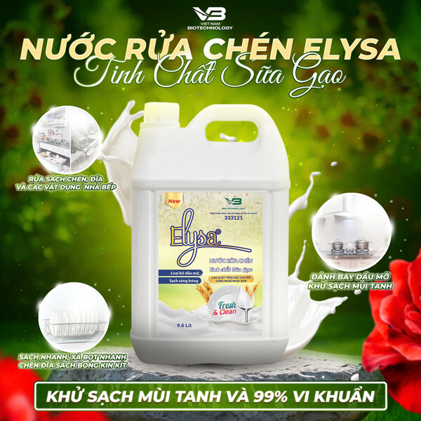 Nước rửa chén Hương Tinh Chất Gạo 9600ml