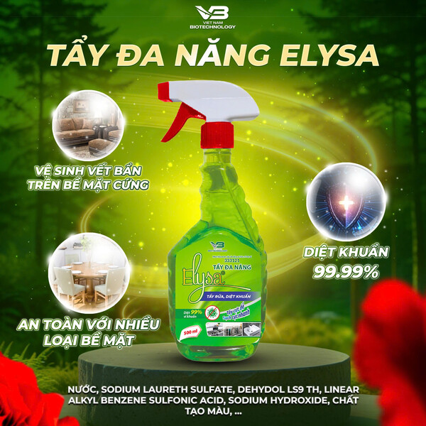 Nước tẩy đa năng Elysa 500ml