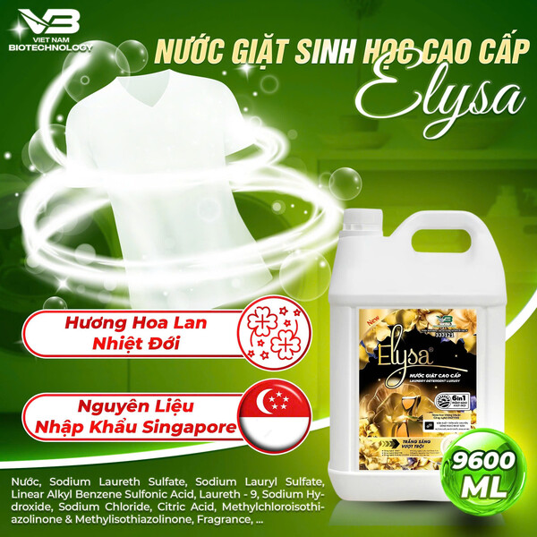 Nước Giặt Elysa 9600ml - Hương Hoa Lan Nhiệt Đới