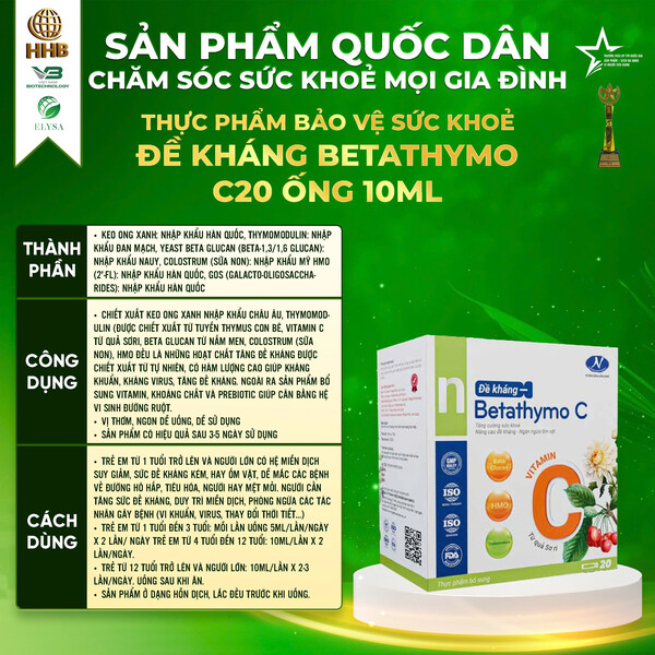 ĐỀ KHÁNG BETATHYMO C20 ỐNG 10ML