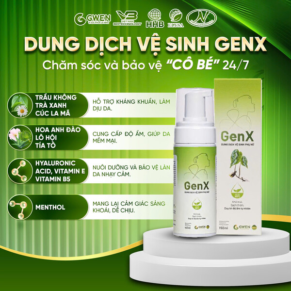 DUNG DỊCH VỆ SINH GENX 150ML