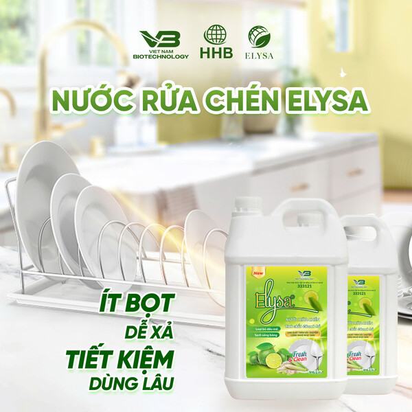 Rửa Chén Chanh Sả Elysa 9600ml